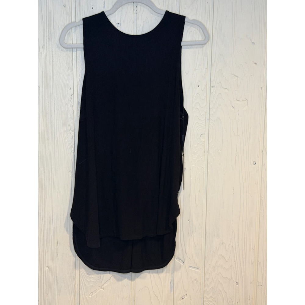 Donna Karan Black Ribbed Tank Top Women's XL